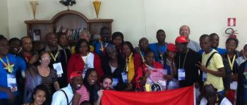 Visita dos peregrinos angolanos da jornada mundial da juventude